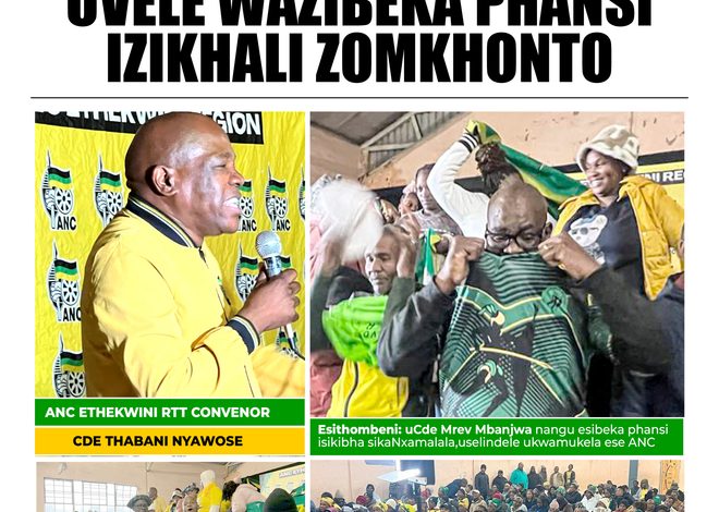 UMBUTHO KA-KHONGOLOSE E-WARD 14 KU-HENRY BONE ZONE, UBUYISA AMAQABANE WAWO AYEKADE EGWINYWE UMKHONTO WESIZWE